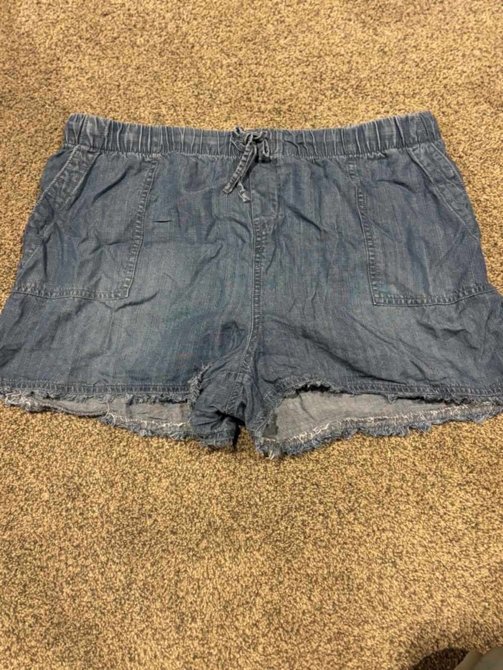For The Republic Indigo Drawstring Denim-Style Women’s Shorts